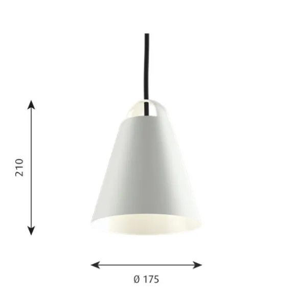 Above 175 pendel, vit 17,5cm