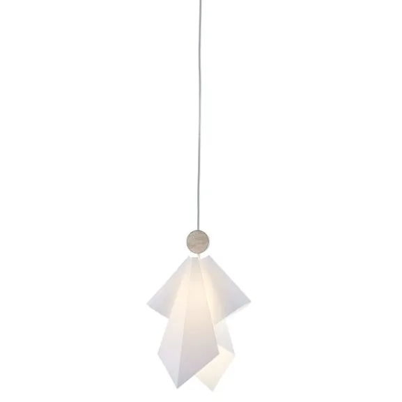Adventsstjärna Angel Gabriel XS, vit/ek 33cm