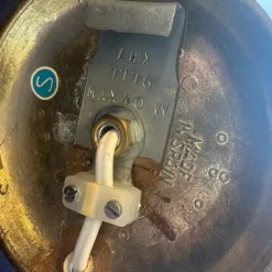 AH vägglampett, mässing/glas (1116)