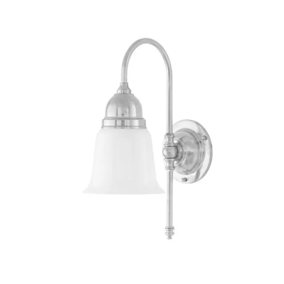 Ahlström Vägglampa IP21, förnicklad mässing