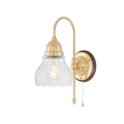 Ahlström vägglampa mässing/brun