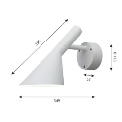 AJ 50 LED vägglampa, vitstruktur