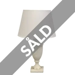 Alabaster lampfot, vit