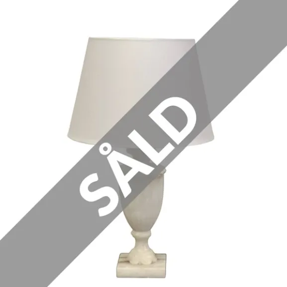 Alabaster lampfot, vit