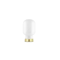 Amp bordslampa, opal/mässing 26,5cm