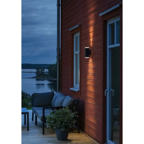 Antares vägglykta upp och ned, svart