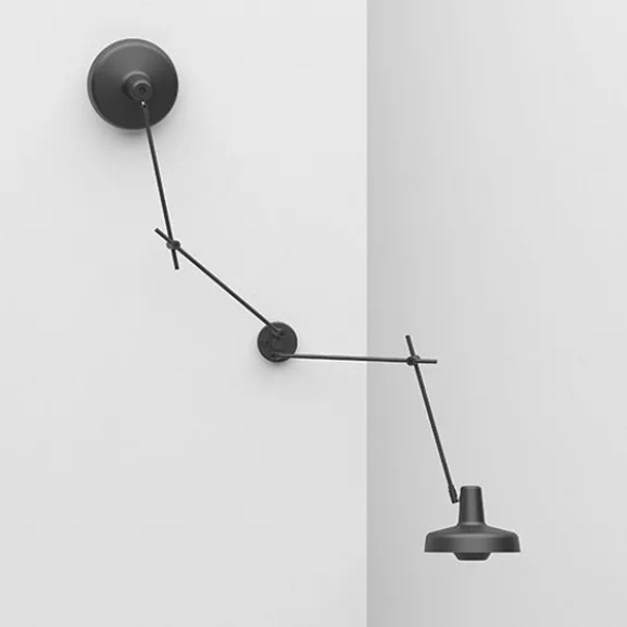 Arigato 2 vägglampa, svart 70cm