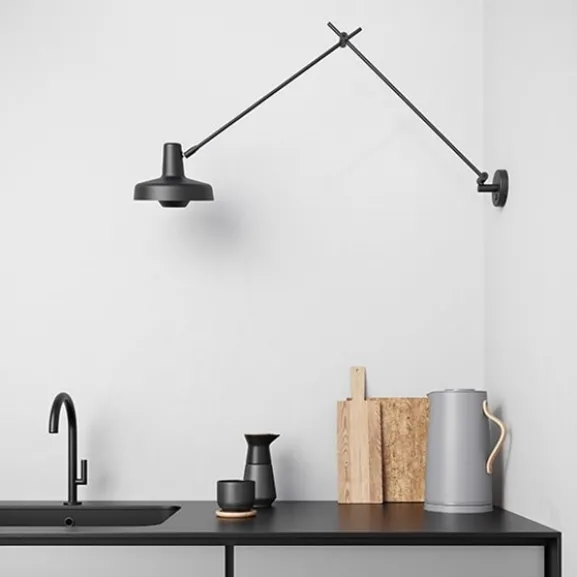 Arigato vägglampa lång, vit 110cm