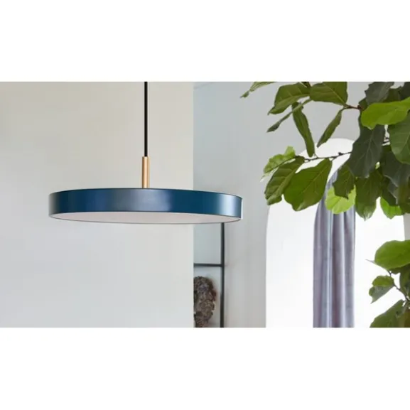 Asteria mini pendel, petrol blå 31cm