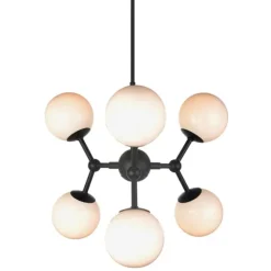 Atom Takkrona Svart/Opalglas Ø45cm