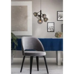 Atom taklampa, svart/rökfärgad 48cm