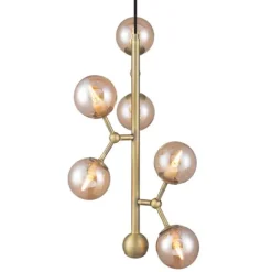 Atom Vertikal taklampa, antik mässing 45cm
