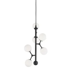 Atom Vertikal taklampa, opal 45cm