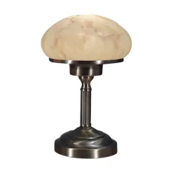 AUGUST bordlampa, antik/beige Ø18cm