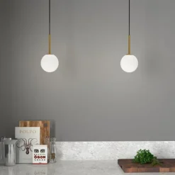 Ballon pendel satin brass - G9