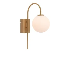 Ballon vägglampa satinmässing G9