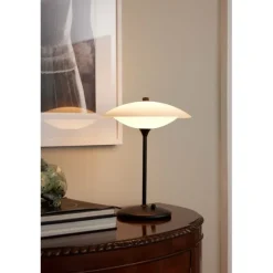 BARONI Bordlampa Ø30 Opal/Svart