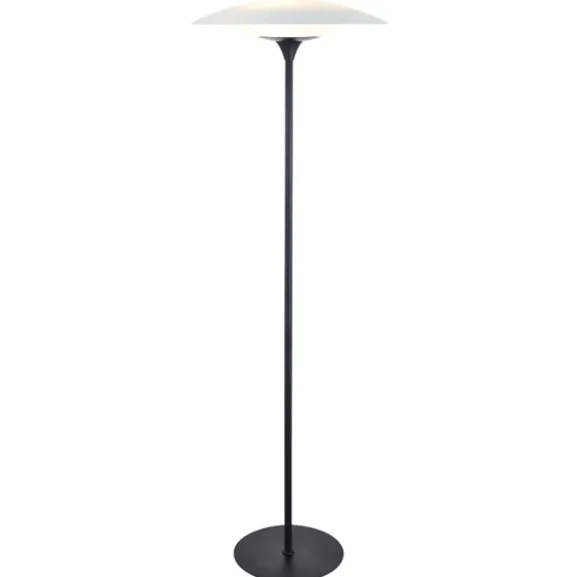 BARONI Golvlampa Ø46 Opal/Svart