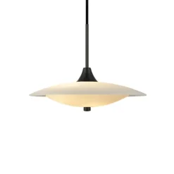 BARONI Taklampa Ø40 Opal / Svart