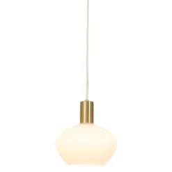 BELL fönsterlampa, matt mässing/vit
