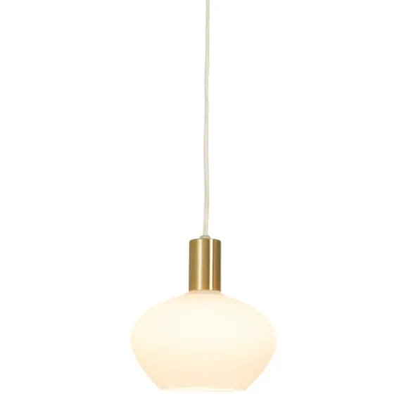 BELL fönsterlampa, matt mässing/vit