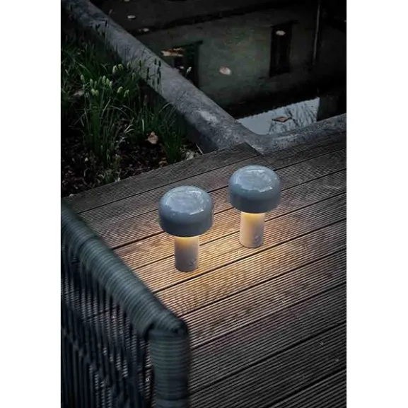 Bellhop bordslampa, grå 21cm