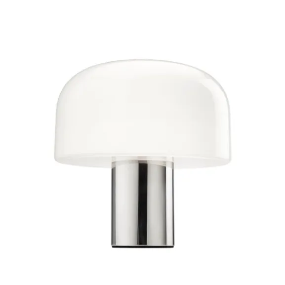 BELLHOP glass bordslampa, Bright Aluminium