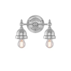 Bergman Vägglampa IP21, förnicklad mässing