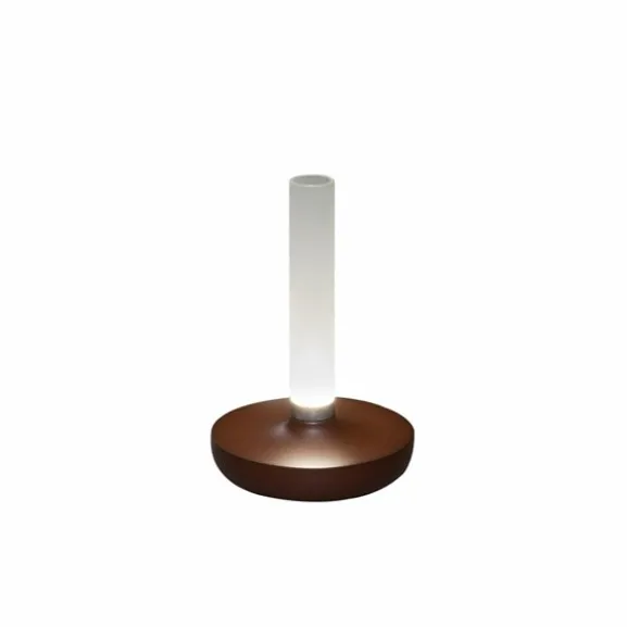 Biarritz bordslampa, rost/frostad vas