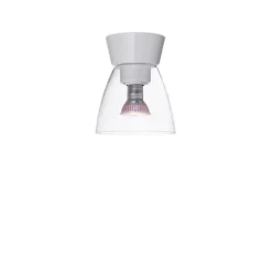 Bizzo plafond, blankvit/klarglas 16,5cm
