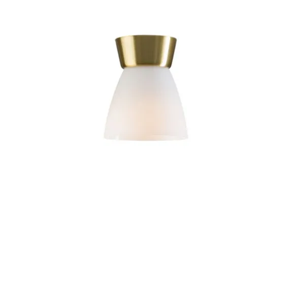 Bizzo plafond, mässing/opalglas 16,5cm