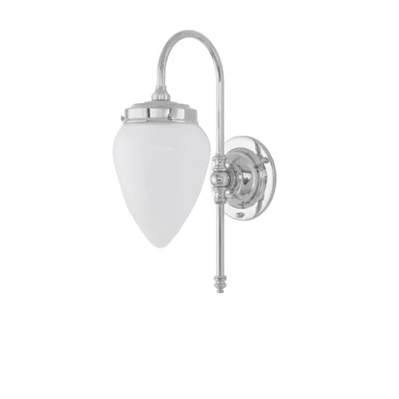 Blomberg Vägglampa IP24, förnicklad mässing