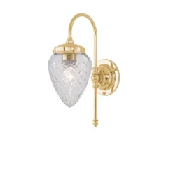 Blomberg Vägglampa IP24, polerad mässing