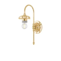 Blomberg Vägglampa IP24, polerad mässing