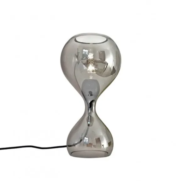 Blubb krom Bordslampa, svart/svart