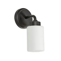 Boda 1 vägglampa, svart/opal