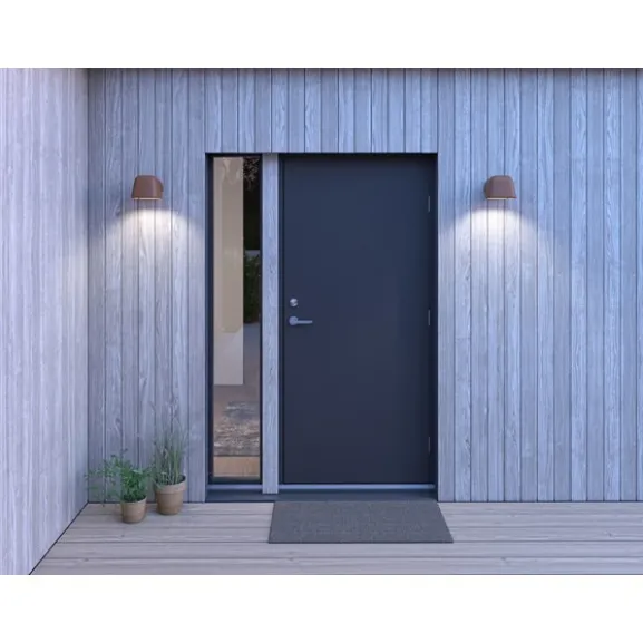 Boo vägglampa IP44 roststruktur E27