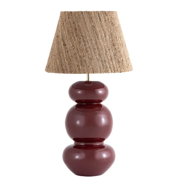 Bordslampfot Becca H39 metall vinröd