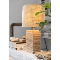 Bordslampfot Zenith H34 travertin beige