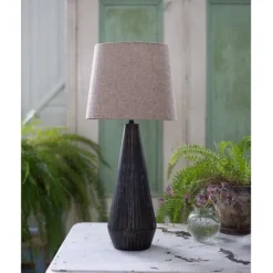 Bordslampskärm Alice D27 oval Sambu Natur