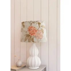 Bordslampskärm Alice D35 oval Flower grön