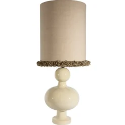 Bordslampskärm Cylinder D21,5 lin frans natur