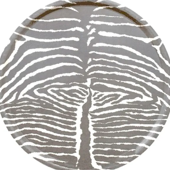 Bricka, Le Zebre Grå Ø45cm
