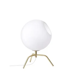 BUG 20 bordslampa, mässing/vitt glas