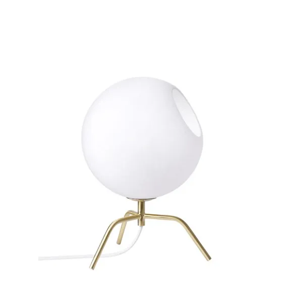 BUG 20 bordslampa, mässing/vitt glas