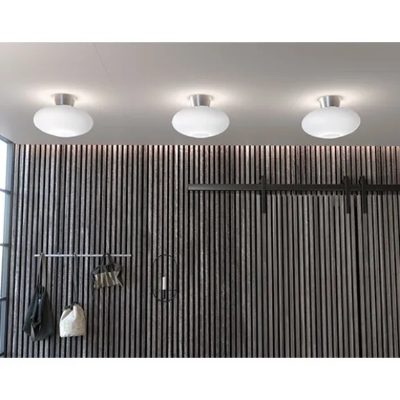 Bullo plafond, aluminium/opalglas 27cm