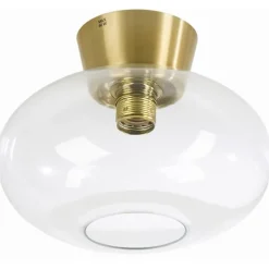 Bullo plafond, mässing/klarglas 27cm