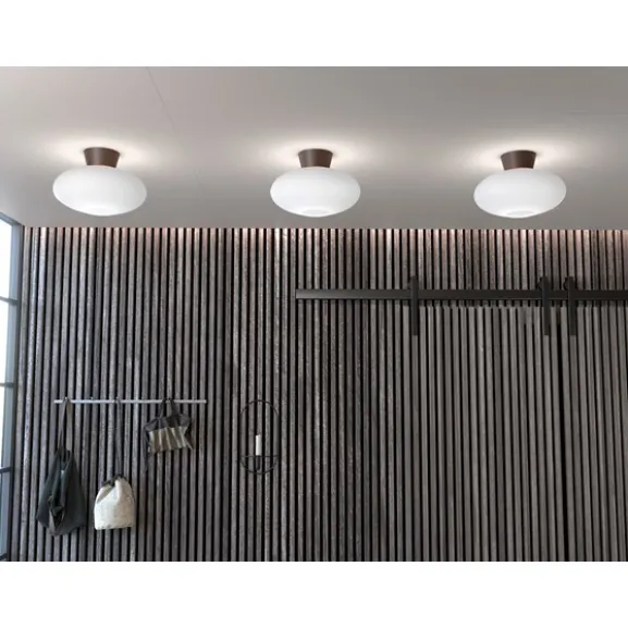 Bullo XL Plafond, Oxid/Opalglas 38cm
