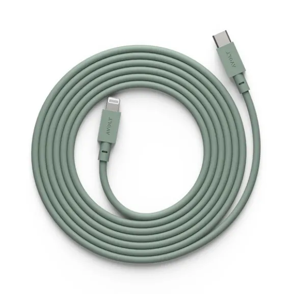 Cable 1 USB C to Lightning, Oak Green 2m