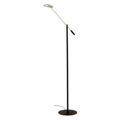 CADIZ golvlampa, svart/matt mässing
